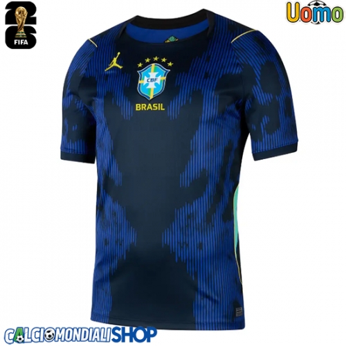 Maglie da calcio Brasile Seconda Maglia Mondiali 2026  Manica Corta